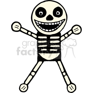 Funny skeleton clipart. Commercial use image # 374449