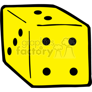 Yellow Dice clipart. Royalty-free image # 374464