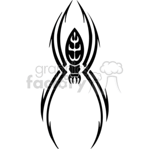 Tribal spider clipart.