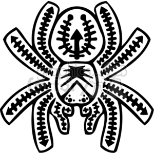 Stylized spider clipart.