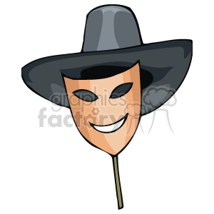 Hallowwen mask and hat clipart. Royalty-free image # 144796