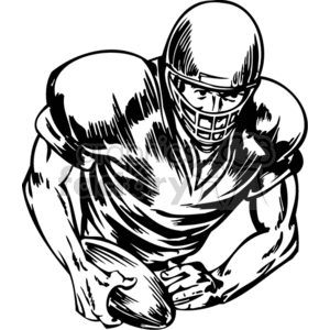 Quarterback starting the play clipart. Commercial use image # 374628