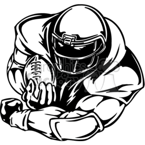 football player players sports american nfl black white vinyl-ready vector footballs game teams sport running+back