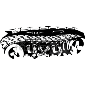4x4 tank tread graphic clipart. Royalty-free image # 375373