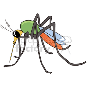 clip art vector cartoon funny animal animals Mosquito Mosquitos insect insects