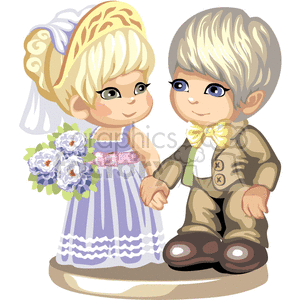 Kids in a wedding holding hands background. Royalty-free background # 376363