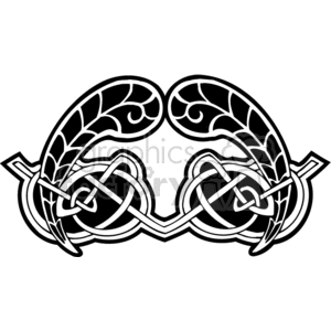 celtic feather design clipart. Royalty-free image # 376598