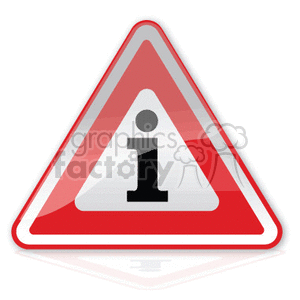 Red information sign clipart. Commercial use image # 376961