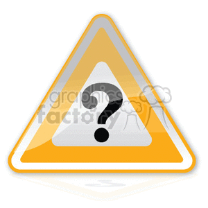 Yellow question mark sign clipart. Royalty-free image # 376966