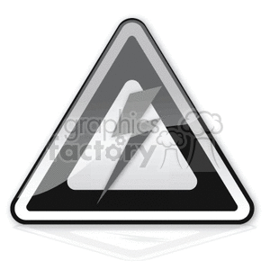 Black hazard sign clipart. Royalty-free image # 376976