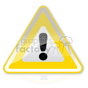Yellow exclamation mark sign clipart. Royalty-free image # 376981