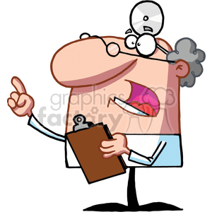 Doctor-with-clipboard clipart. Royalty-free image # 377195