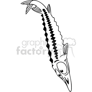 a diamond back fish swimming down clipart. Royalty-free image # 377236