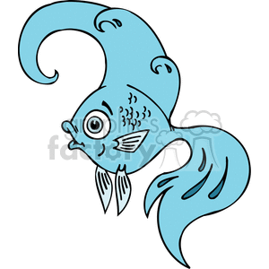 Small blue fish with a bouffant hair clipart. Royalty-free image # 377276