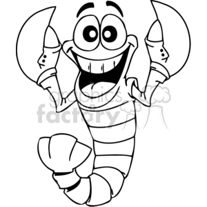 excited shrimp clipart. Commercial use image # 377286