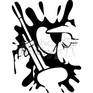 Paintballer holding a paintball gun clipart. Royalty-free image # 377599