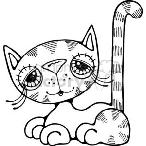 cartoon kitten clipart. Royalty-free image # 380243