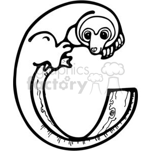 Letter-C-Cuscus-Marsupial clipart. Commercial use image # 380248
