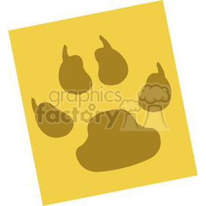 2776-Paw-Print-Silhouette clipart. Royalty-free image # 380298