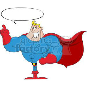 3413-Super-Hero-With-Speech-Bubble clipart. Royalty-free image # 380903