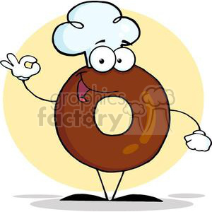 3467-Friendly-Donut-Cartoon-Character clipart. Commercial use image # 380928