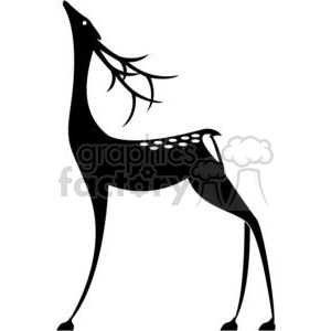 silhouette of a reindeer  clipart.