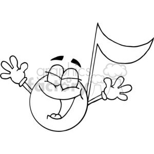 Musical-Note-Singing clipart. Commercial use image # 381204