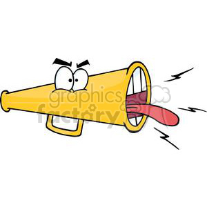 cartoon funny characters illustrations vector megaphone megaphones