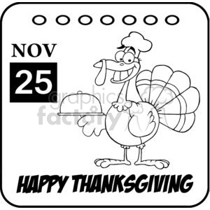 3540-Thanksgiving-Holiday-Calendar clipart. Royalty-free image # 381454