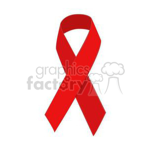 clipart - red support ribbon.