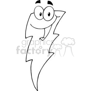 4079-Happy-Lightning-Mascot-Cartoon-Character clipart. Commercial use image # 382036