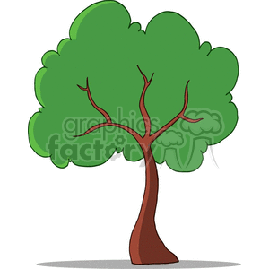 single cartoon tree clipart. Royalty-free image # 382156