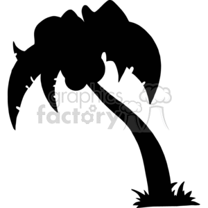 clipart - black palm tree.
