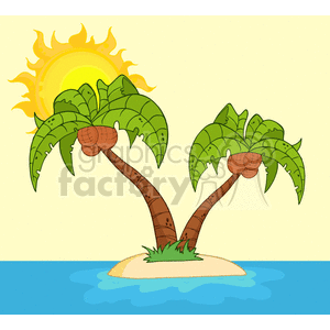 cartoon island clipart. Commercial use image # 382221