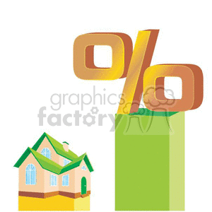 mortgage percentage rate clipart.