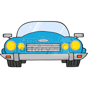 4323-Cartoon-Convertible-Car clipart. Commercial use image # 382315