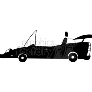 4332-Cartoon-Silhouette-Convertible-Car clipart.