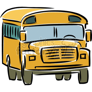 Cartoon yellow school bus clipart #382561 at Graphics Factory.