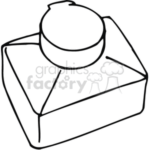 clipart - Black and white outline of a bottle.