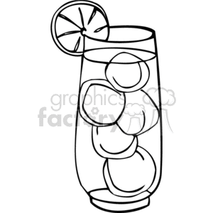 clipart - iced drink outline.