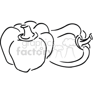 bell peppers outline clipart. Royalty-free image # 383078