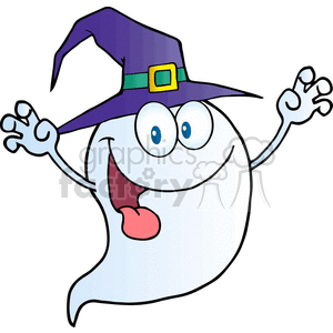 cute cartoon ghost clipart. Royalty-free image # 383535