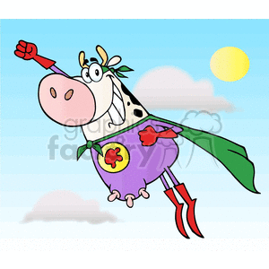 cartoon funny comic comical vector cow cows farm animals super hero superhero