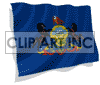 3D animated Pennsylvania flag animation. Commercial use animation # 384157