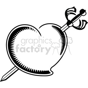 sword and heart 001 clipart. Royalty-free image # 384801