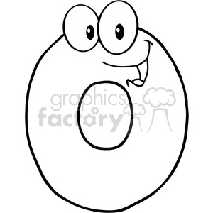 4959-Clipart-Illustration-of-Number-Zero-Cartoon-Mascot-Character clipart. Commercial use image # 385263