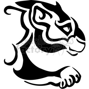 vector black+white animals wild outline vinyl-ready cat lion jungle
