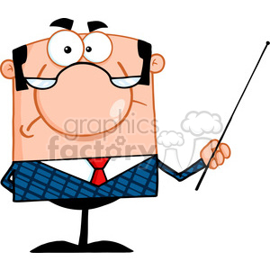 Royalty Free Angry Business Manager With Pointer clipart. Royalty-free image # 386990