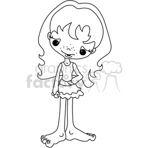 Girl Doll Dressed 3 clipart.