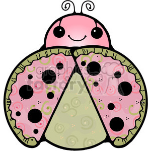 LadyBug Pink & Green clipart. Royalty-free image # 387459